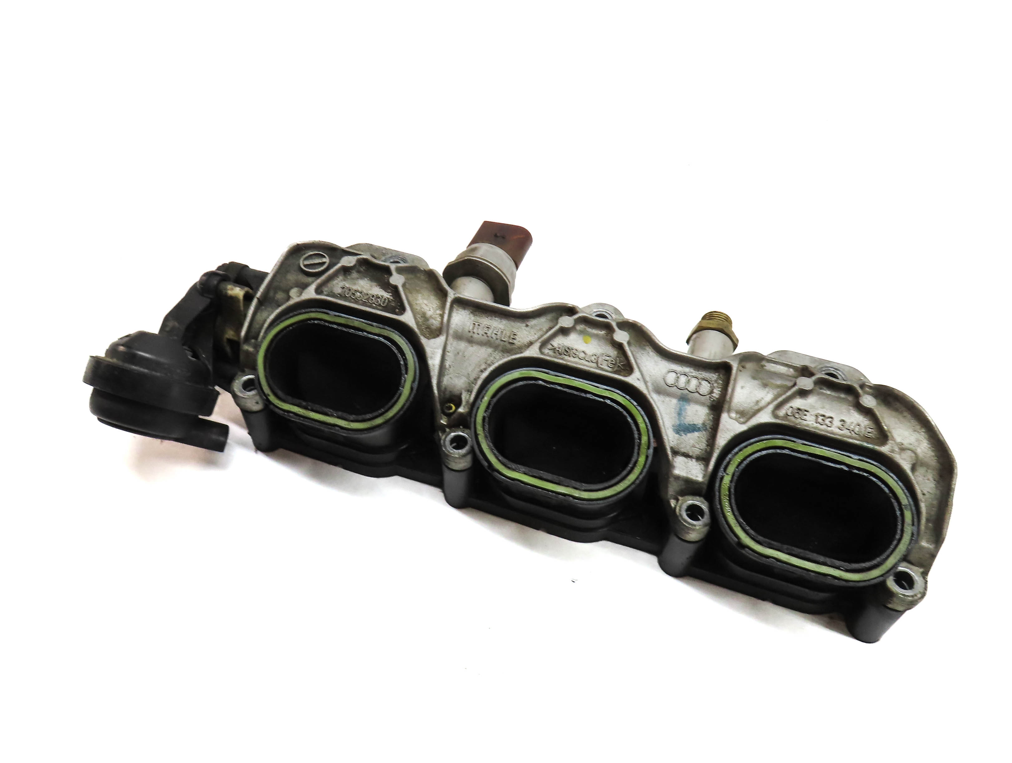2011 AUDI Q7 (4L) 3.0L SUPER (CJWB) ENGINE LOWER INTAKE MANIFOLD w/ FUEL RAIL — exact item pictured